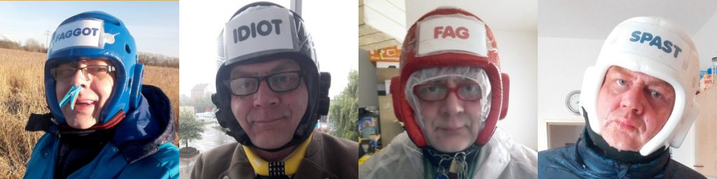 Helmpflicht für den Depp. Draussen + Drinnen - Tag + Nacht