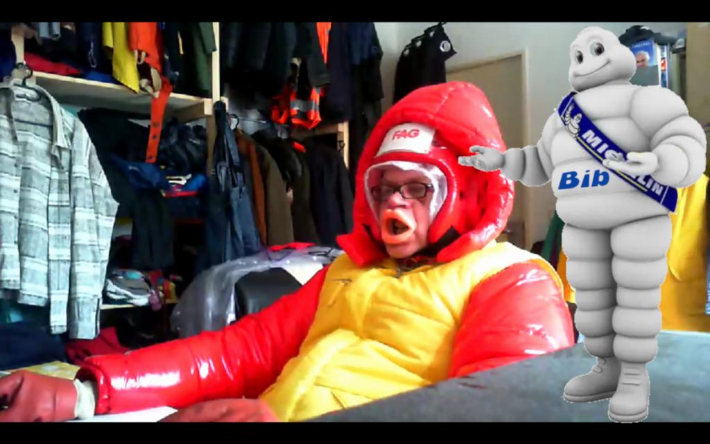 Wie das Michelin-Männchen sieht der Depp aus